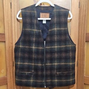 Vintage 90's Plaid Wool Mohair Vest